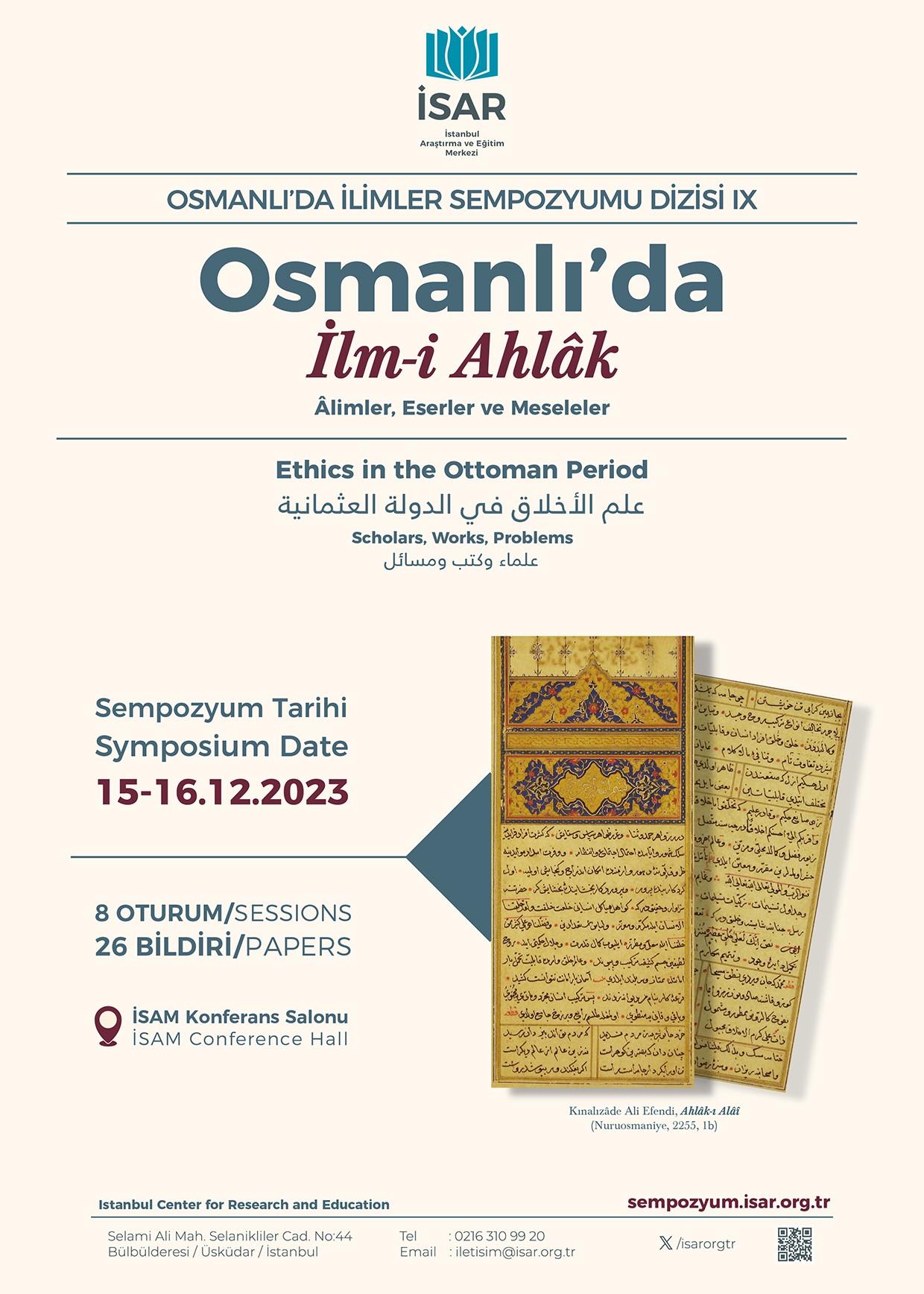 Osmanlı’da İlm-i Ahlâk: Âlimler, Eserler ve Meseleler