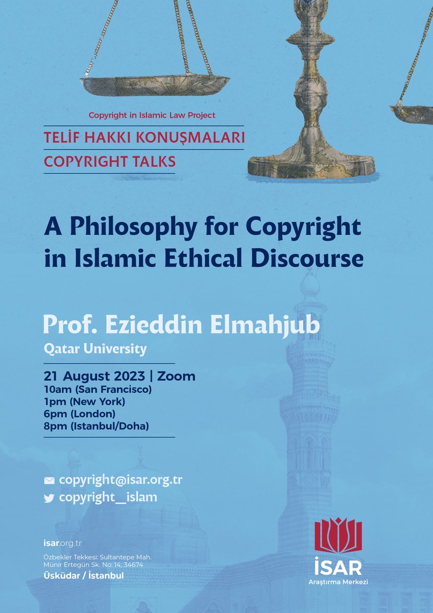 İslamî Etik Söyleminde Telif Hakkı için Bir Felsefe