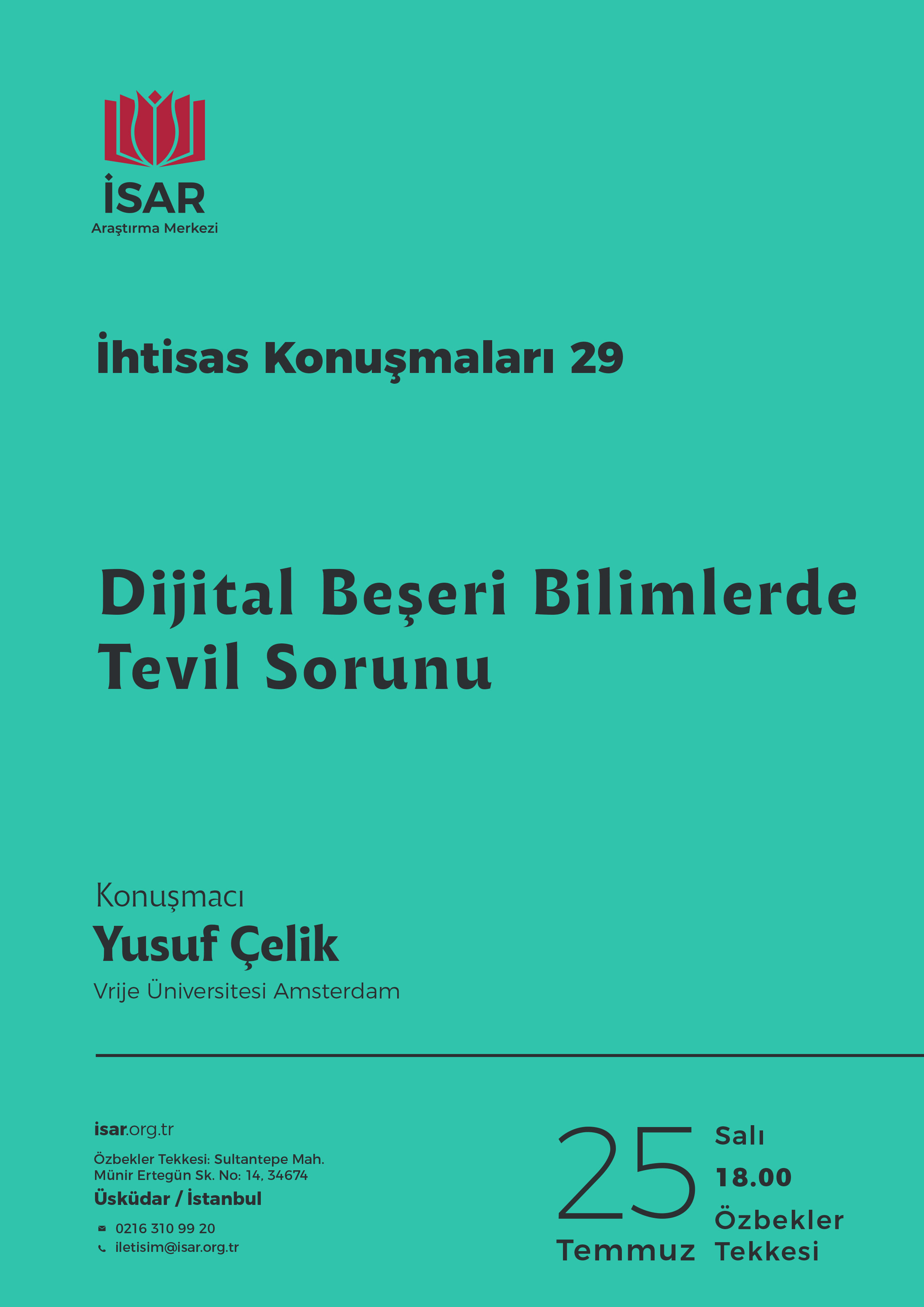 Dijital Beşeri Bilimlerde Tevil Sorunu
